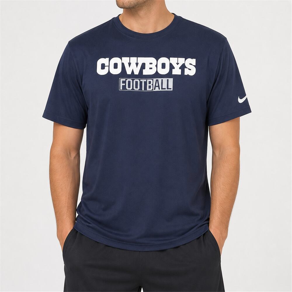 Nike Dallas Cowboys T-Shirt Men L Dri-Fit Football NFL Team Apparel Short Sleeve